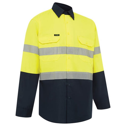 WORKIT 2021 Ripstop Long Sleeve Shirt Yellow/Navy