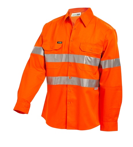 WORKIT 2024O - 190gsm Long Sleeve Orange Taped Shirt