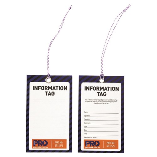 [PC-STI12575-10] Safety Tags - Information Tag (10 Pack)