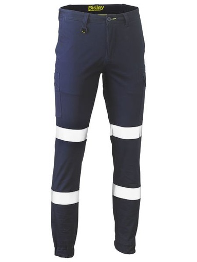 BISLEY BPC6028T Cuffed Reflective Taped Cargo Pants - Navy