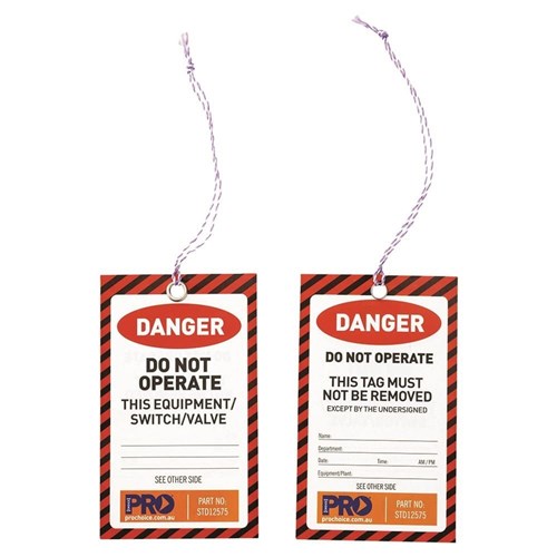 [PC-STD12575-10] Safety Tags - DANGER Do Not Operate (10 Pack)