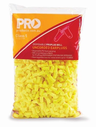 [PC-EPYU500R] PROCHOICE EPYU500R 'PRO-BULLET' Earplugs 500 pair - Dispenser Station Refill