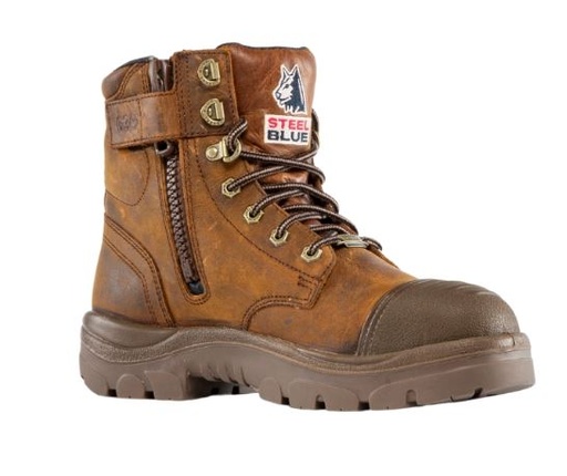 312639 | STEEL BLUE Waterproof Argyle Zip Scuff Safety Boots