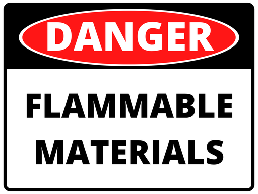 [Sign-3025M-DFM] SIGN - DANGER Flammable Materials
