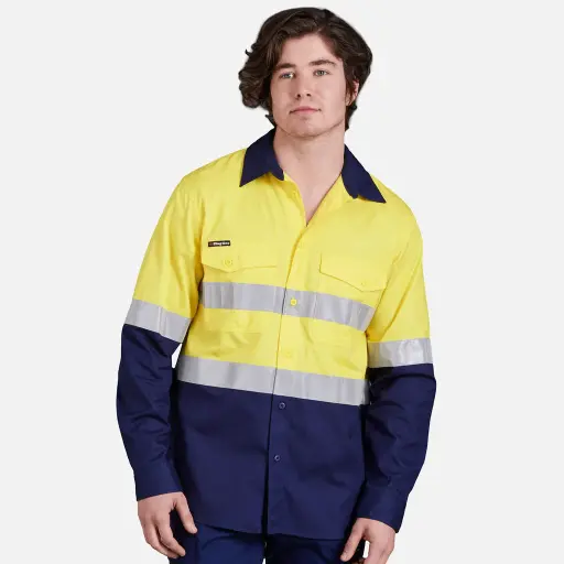 [K54880-YNXL] KING GEE K54880 Ripstop WORKCOOL 2 HiVis Shirt