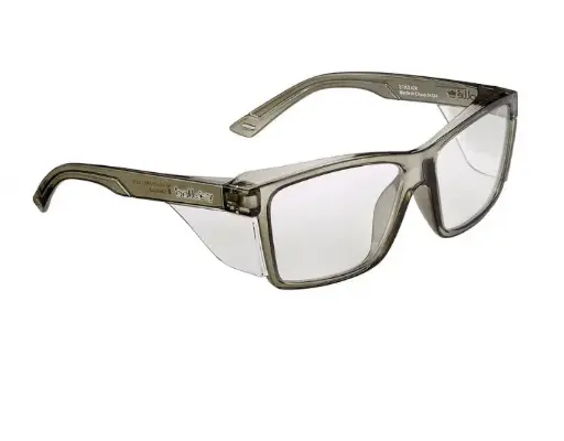 [BOL-STK42N12A] BOLLE Safety Glasses - Graphite Frame - Clear Lens