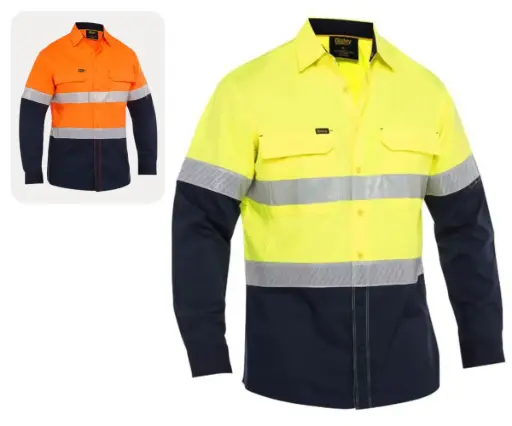 BISLEY BS6491T X Airflow Hi Vis Taped Stretch Ripstop Shirt