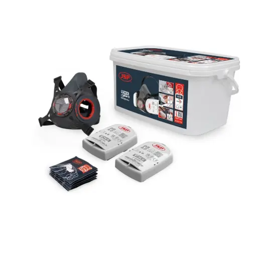 [JSP-BHT0A3-0L5-UAN] JSP Force Typhoon 8 Half Mask Respirator Asbestos/Silica/Dust Kit with P2 Filters