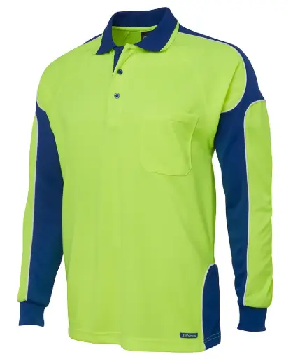 JB's Hi Vis L/S Arm Panel Polo